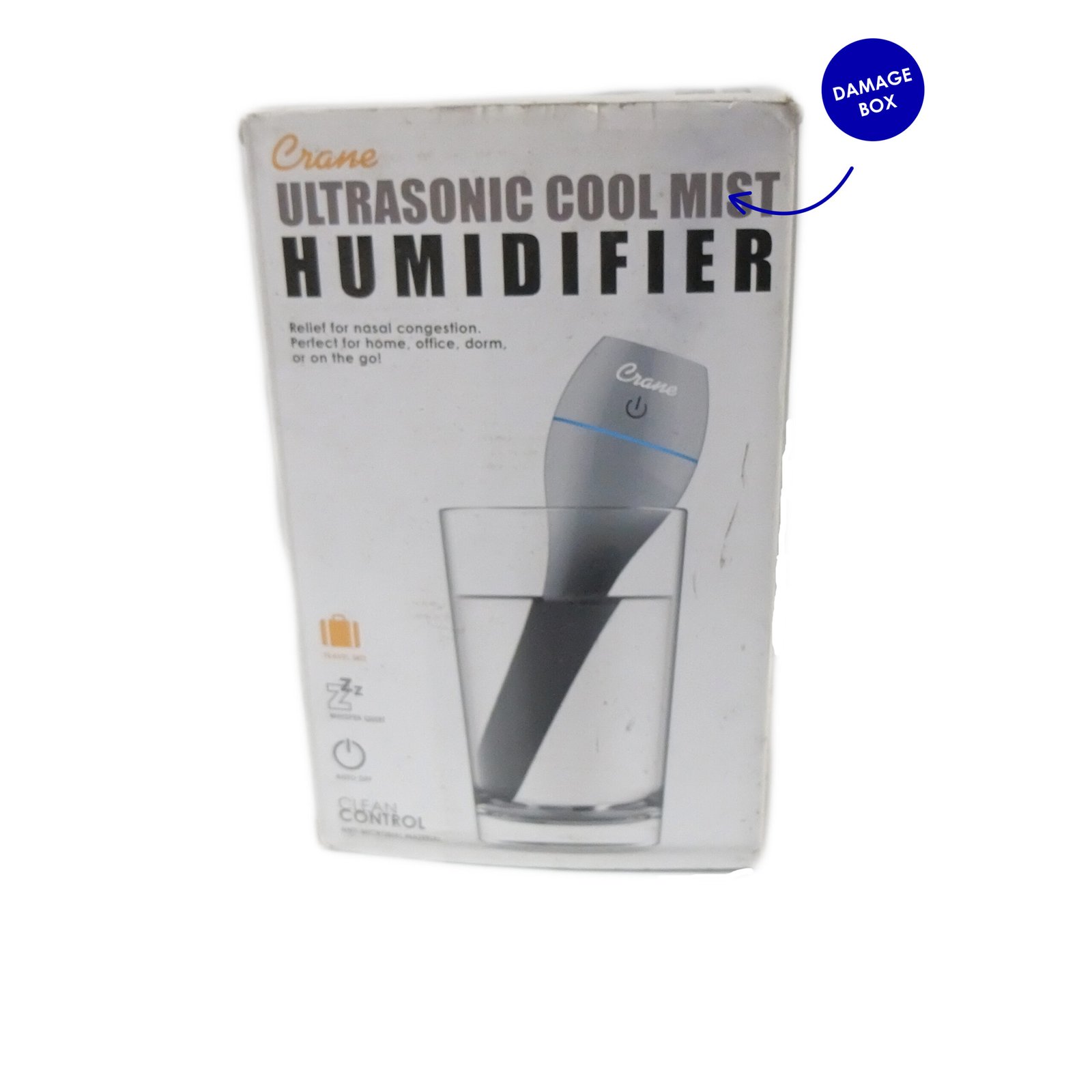 Crane Travel Humidifier All White Keywest Internationale Sales Corp.