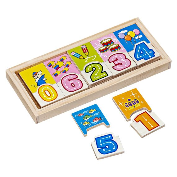 Young Mindz Wooden Numbers Puzzle Box - Keywest Internationale Sales Corp.