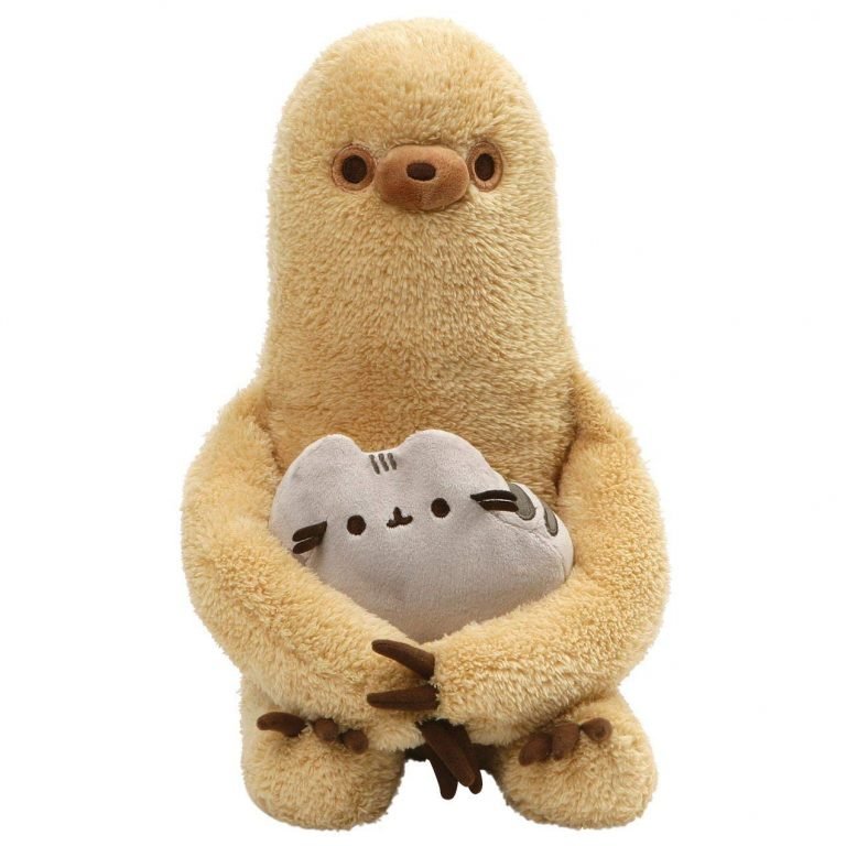 sloth and pusheen plush