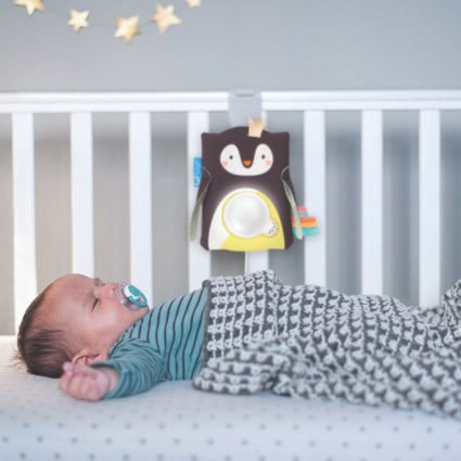 taf toys prince the penguin baby soother