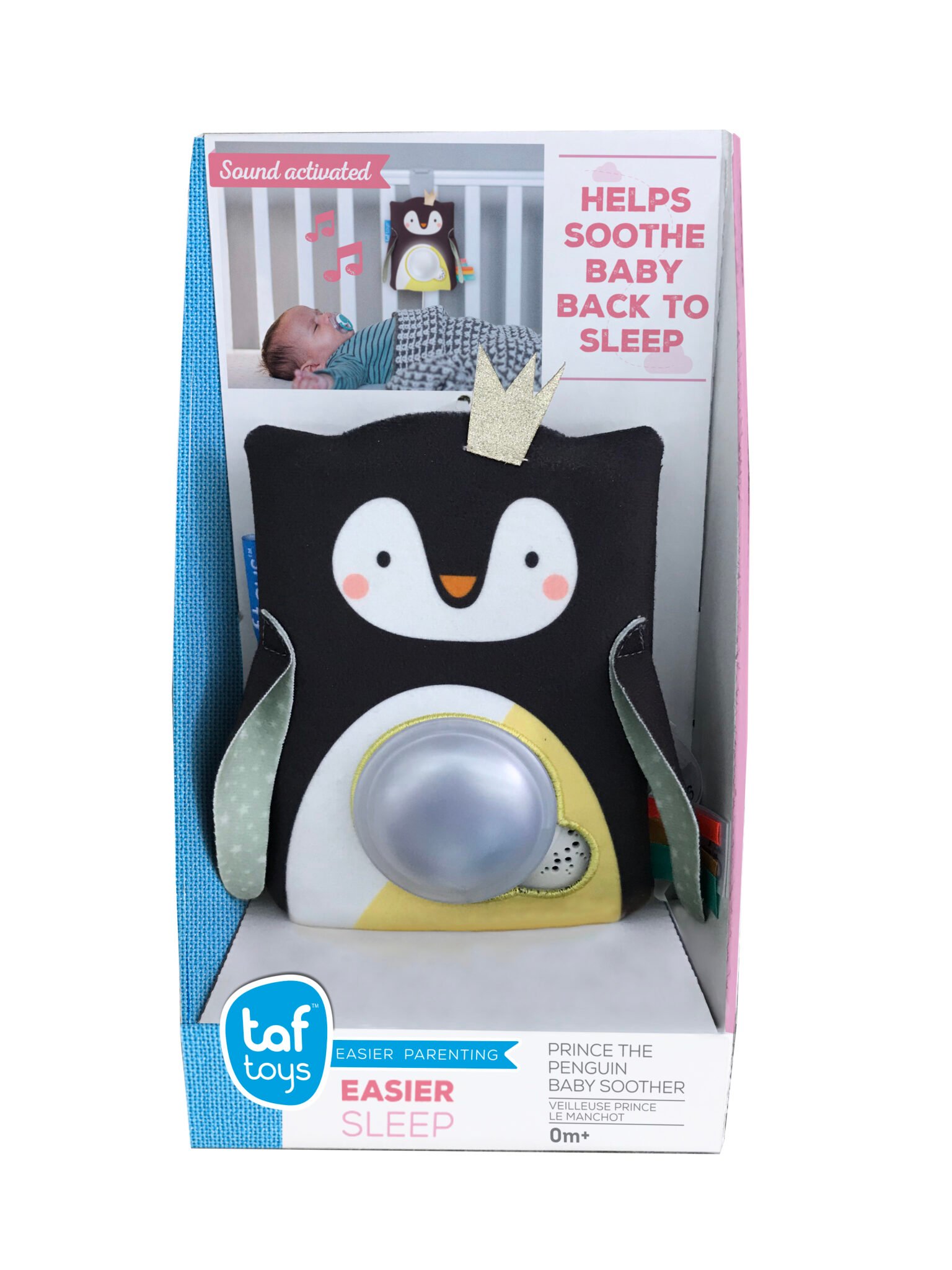 taf toys prince the penguin baby soother