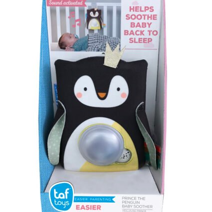 taf toys prince the penguin baby soother