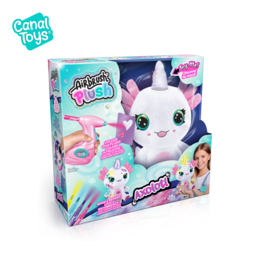 Decorate-Wash-Repeat! Customize Your own Spray Art Plush with Markers, Battery Powered Airbrush